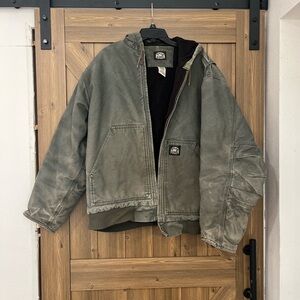 Distressed Polar King Faded Green Work Coat